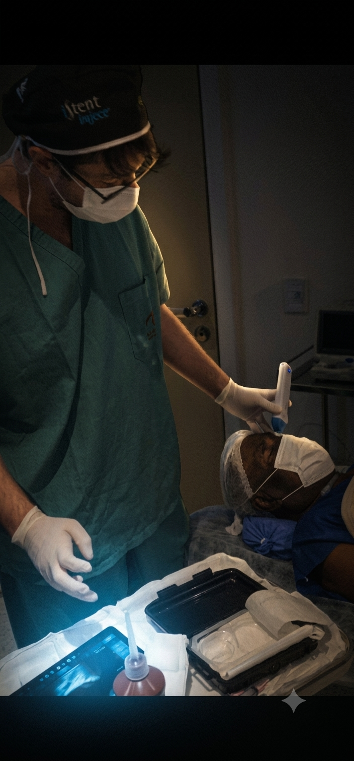 Bloqueio ocular guiado por ultrassom (POCUS ocular) em tempo real